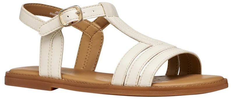 Geox Girl's J Sandal Karly, Lt Ivory, 33 EU
