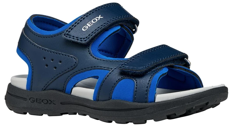 Geox J VANIETT Boy C Sandal, Navy/Royal, 39 EU