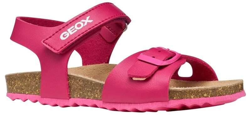 Geox J Adriel Girl C Sandal, DK Fuchsia, 34 EU