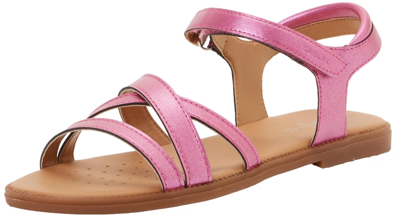 Geox J Karly Girl Sandal, Fuchsia, 33 EU