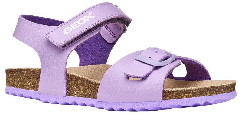 Geox J Adriel Girl C Sandal, DK Lilac, 36 EU