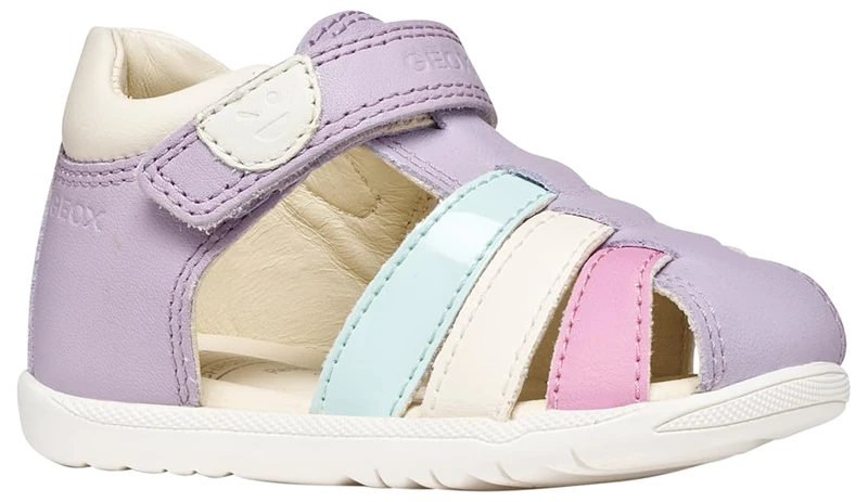 Geox Baby Girl B MACCHIA Gir Sandal, Lilac/Watersea, 18 EU