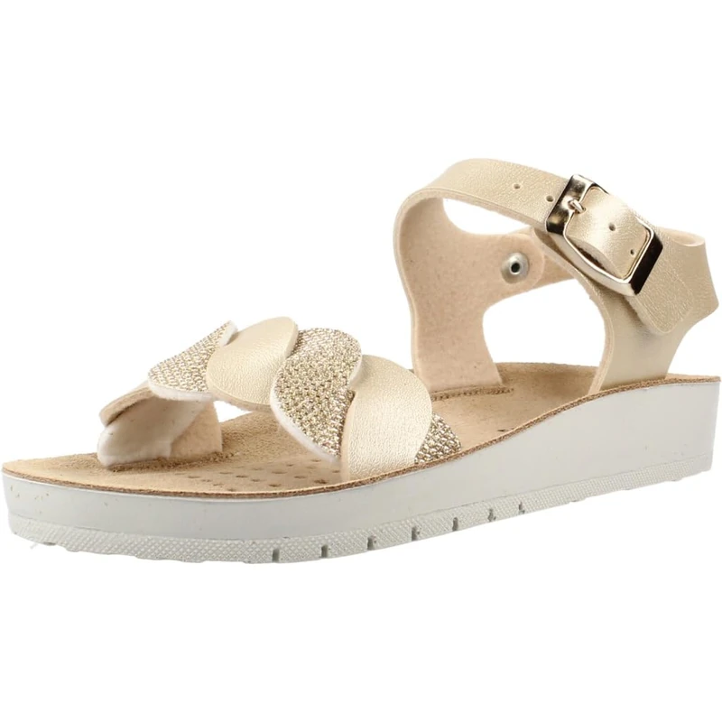 Geox J COSTAREI GI Sandal, Platinum, 38 EU