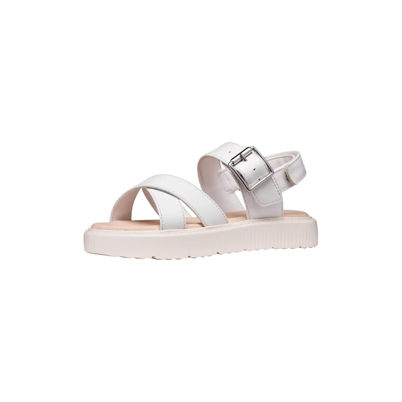 Geox J Sandal Kodette Gir, White, 3 UK