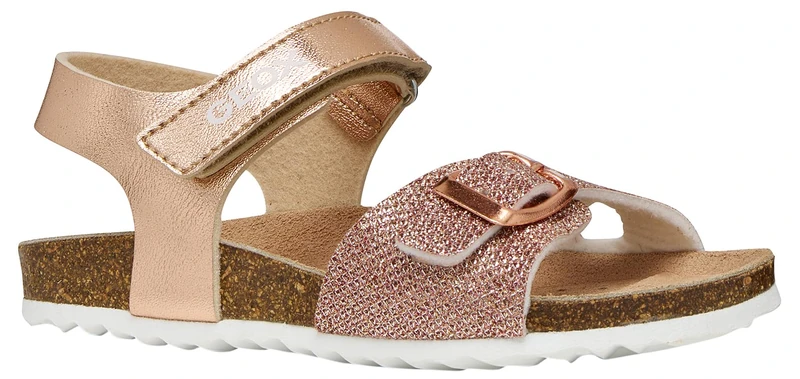 Geox J Adriel Girl C Sandal, Rose Gold, 25 EU