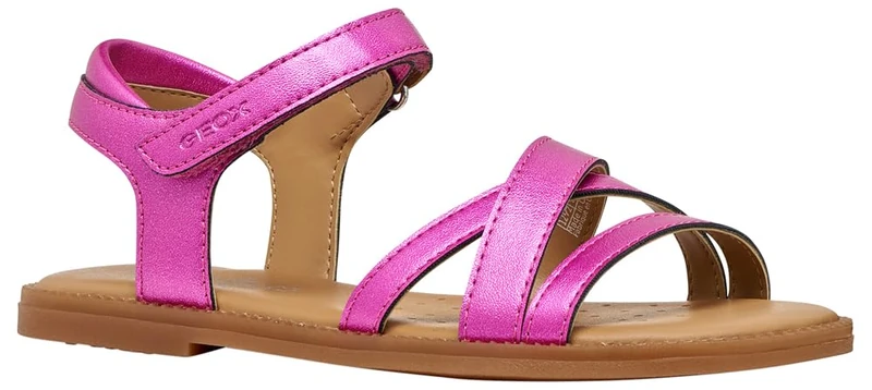 Geox J Karly Girl Sandal, Fuchsia, 26 EU