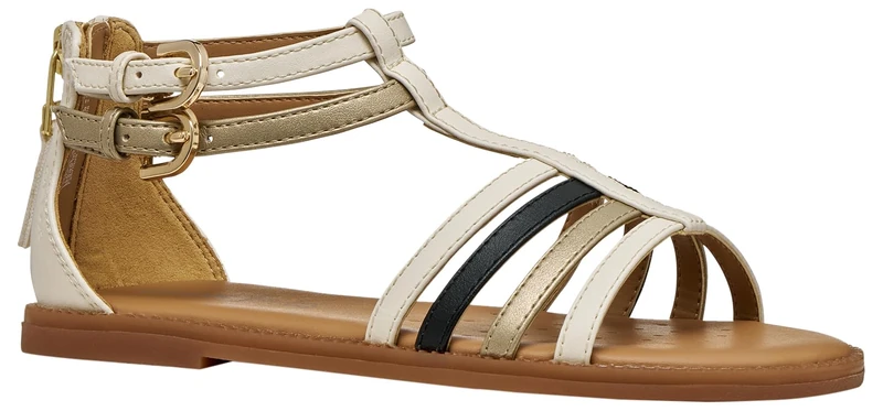 Geox Girl's J Sandal Karly, Lt Ivory Platinum, 13 UK
