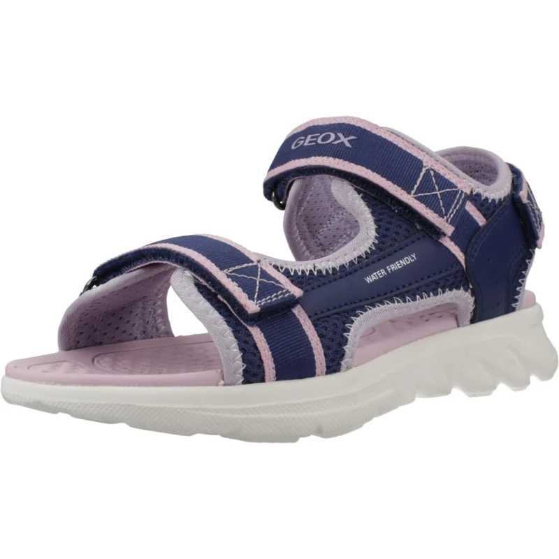 Geox J Sandal Airadyum Gi, Navy Lilac, 2.5 UK