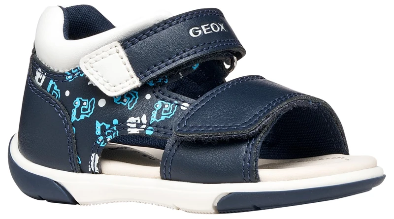 Geox Baby Boys' B ZAPITO Boy Sandal, DK Navy/White, 18 EU - Image 1
