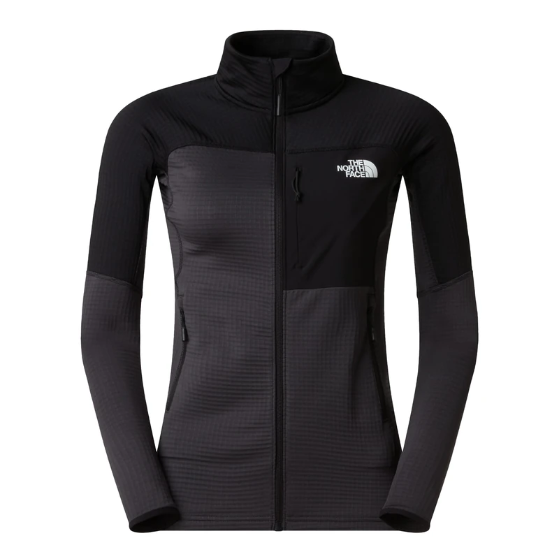 The North Face Women's Polartec Powergrid Stormgap Jacket, Asphalt Grey/Tnf Black, S