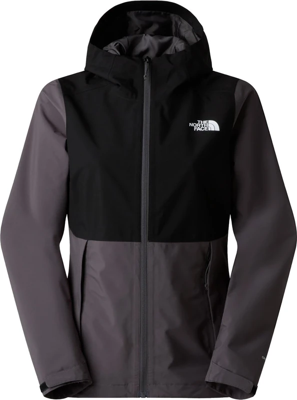 The North Face Women's Odles Rain Jacket, Anthracite Grey/Tnf Bla, XL