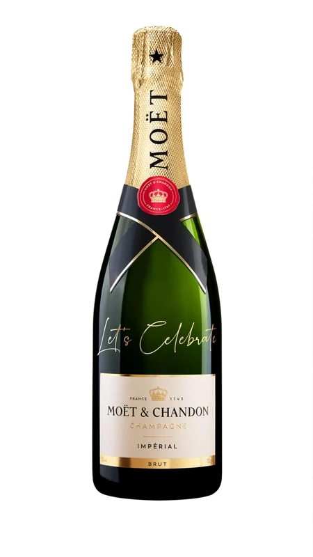 Moët & Chandon Impérial Brut Limited Edition ‘Let's Celebrate' Message Bottle Champagne, 75cl (Pack of 6)