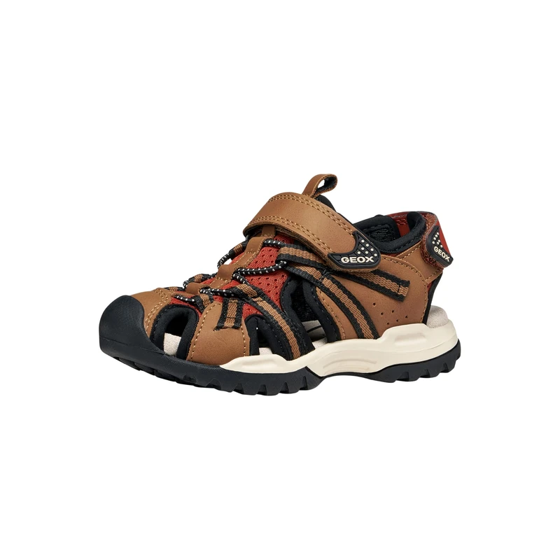 Geox Boy's J Borealis B Sandal, Lt Brown Rust, 33 EU