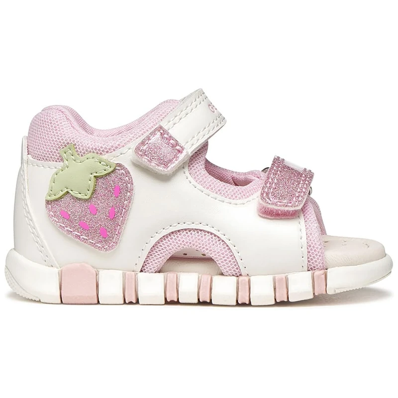 Geox Boy Girl B Sandal Iupidoo Gir, White/Pink, 25 EU