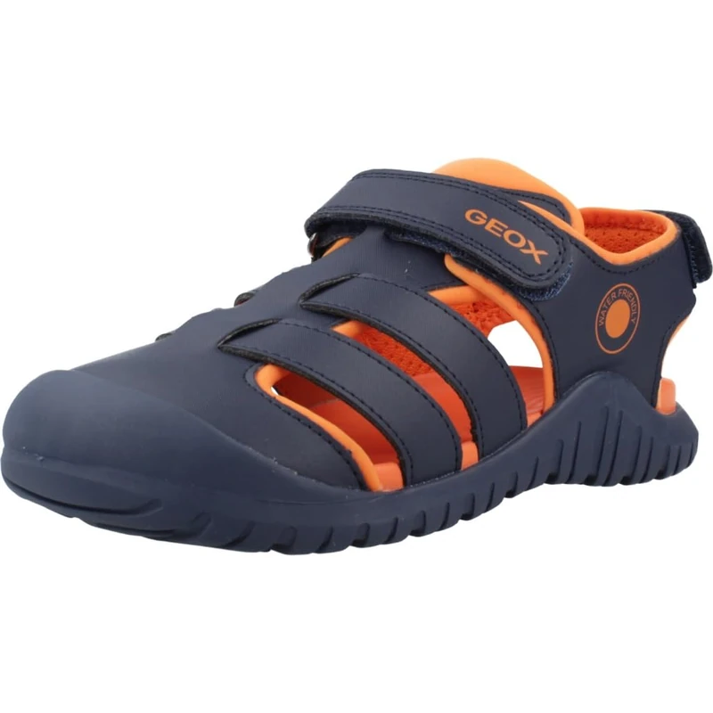 Geox J S. FUSBETTO PRO BO Sandal, Navy/Orange, 30 EU