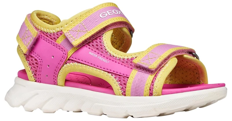 Geox J Sandal Airadyum Gi, Fuchsia Yellow, 6 UK