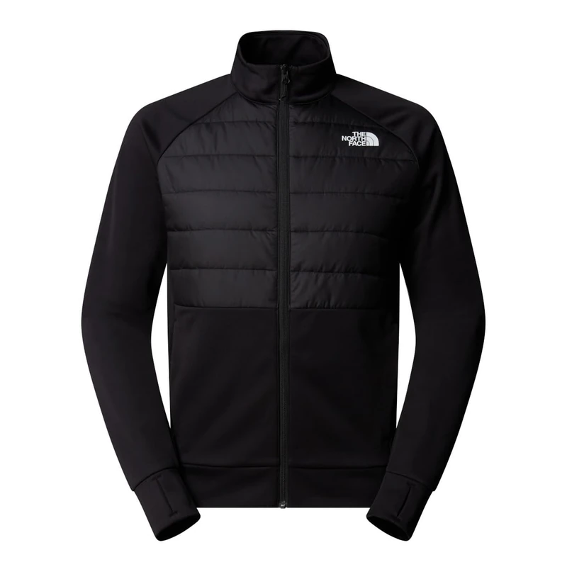 The North Face Men's Reaxion 2.0 Fleece Hybrid Full Zip Jacket, Tnf Black Heather, L