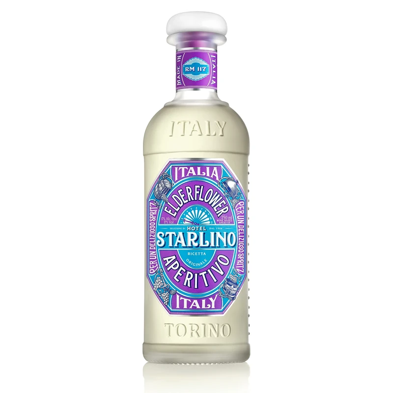 Hotel Starlino Elderflower Aperitivo, 75 cl, (1 bottle) (Pack of 6)