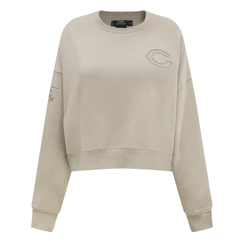 Pro Standard Womens NFL Chicago Bears Neutral Crewneck Sweatshirt Taupe M - Image 1