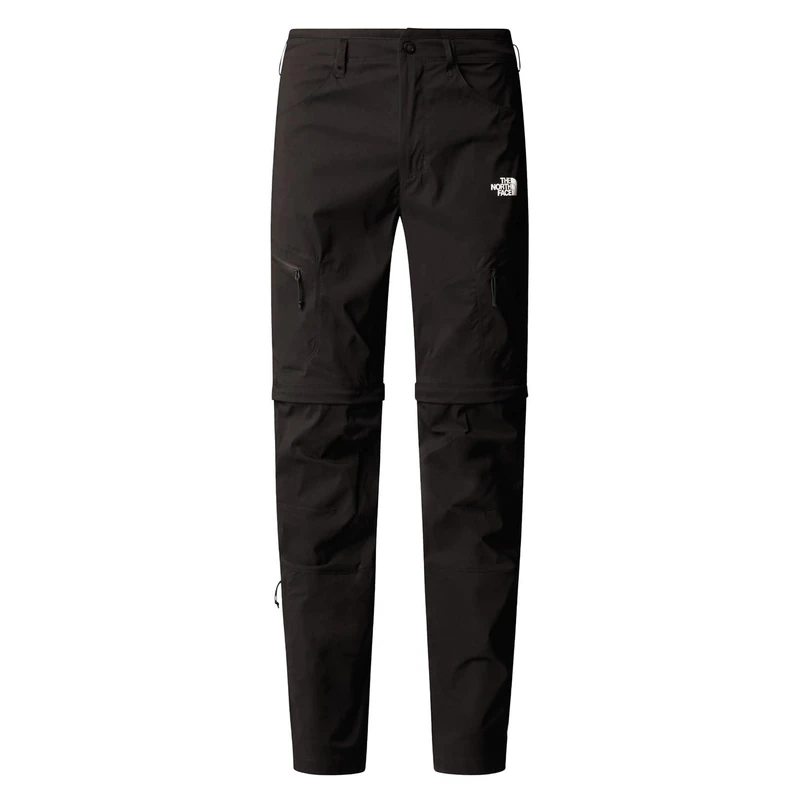 The North Face Men's Exploration Reg Tapered Convertible Pants, TNF Black, 36
