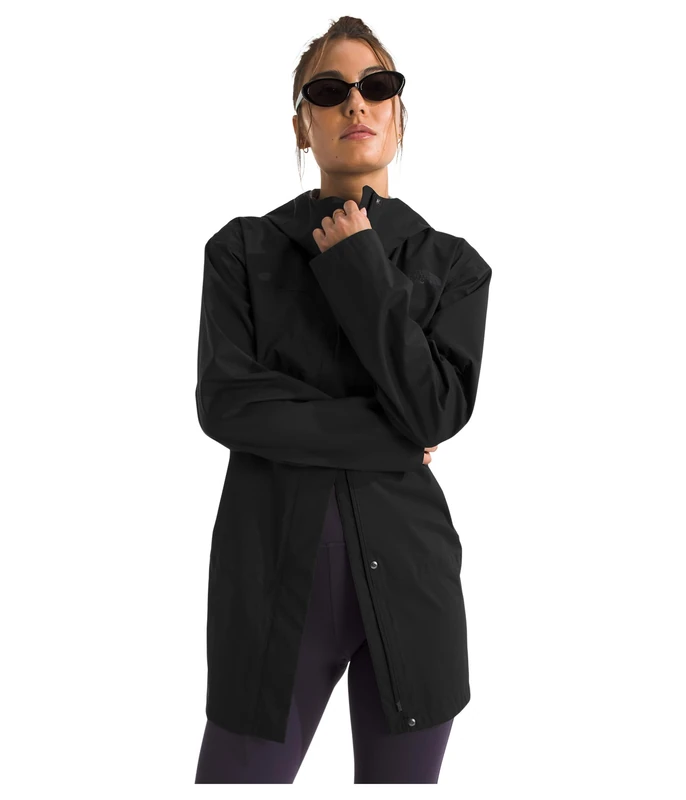 The North Face Women's Voyage Rain 3L Hooded Parka, Tnf Black, XS