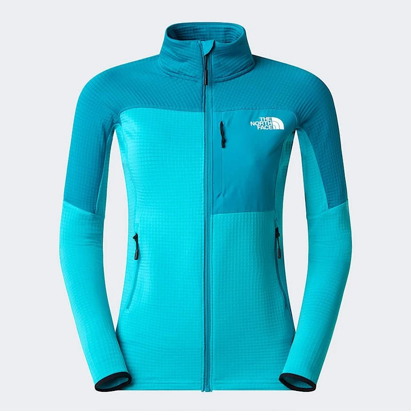 The North Face Women's Polartec Powergrid Stormgap Jacket, Galactic Blue/Deep Teal, S