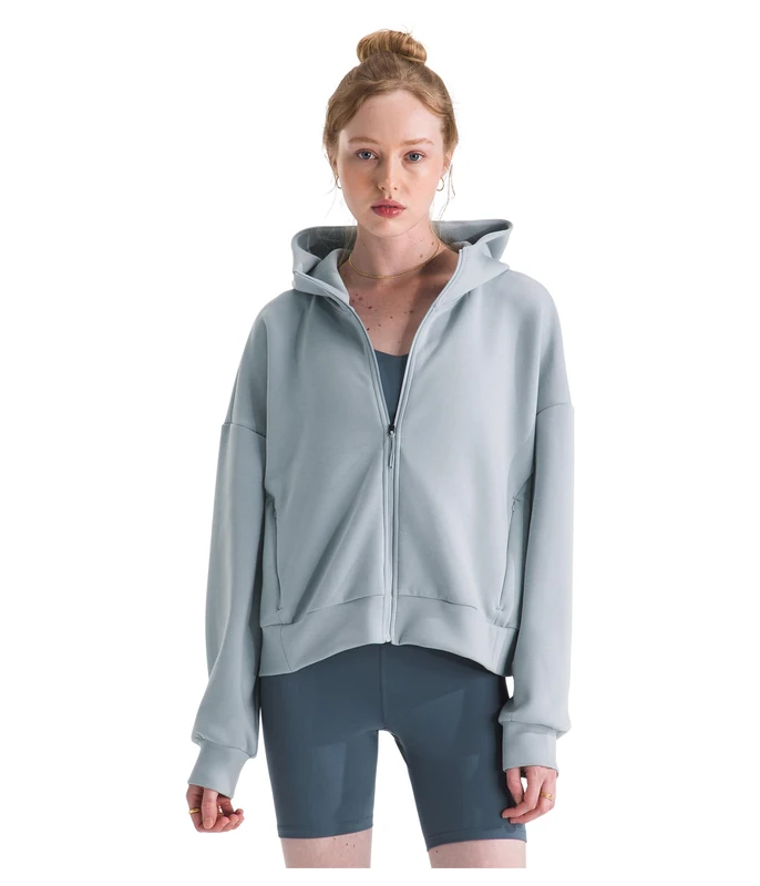 The North Face Women's Jaida Full Zip Hooded Jacket, Frost Grey, M