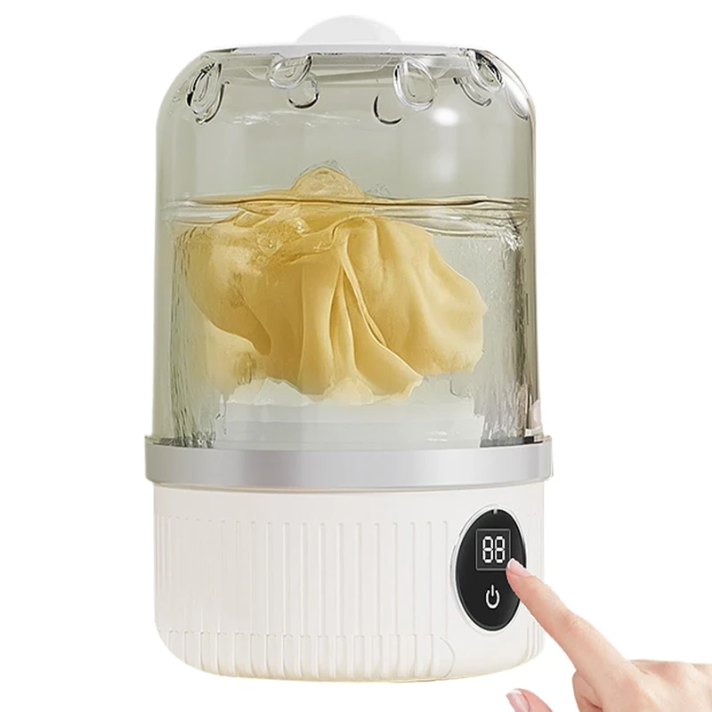 Small Washing Machine Portable,Small Laundry Machine - Automatic Cordless Electric Home Appliance For Personal Kids Underwear Socks Hotel