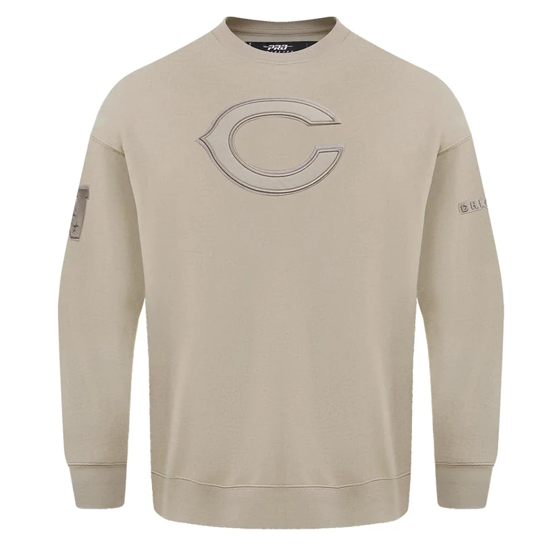 Pro Standard Mens NFL Chicago Bears Neutral Crewneck Sweatshirt Taupe Xl
