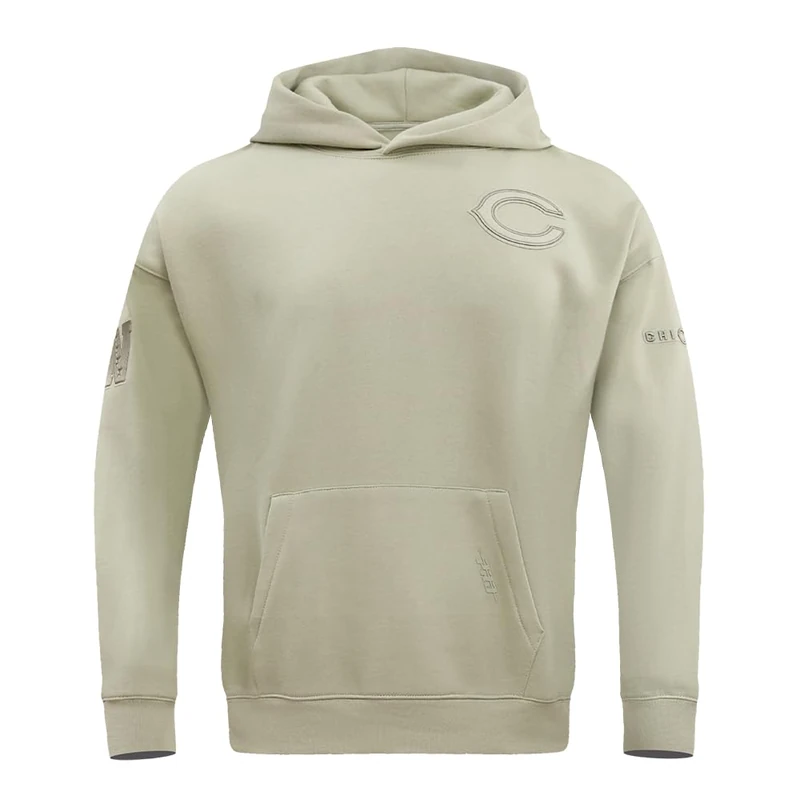 Pro Standard Mens NFL Chicago Bears Neutral Pull Over Hoodie Taupe 2Xl