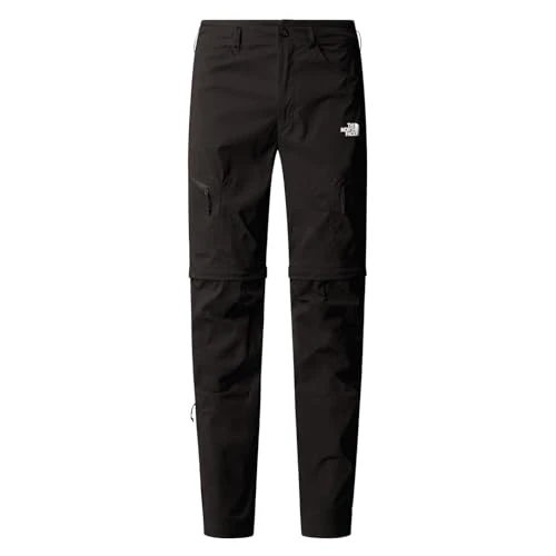 The North Face Men's Exploration Reg Tapered Convertible Pants, TNF Black, 30