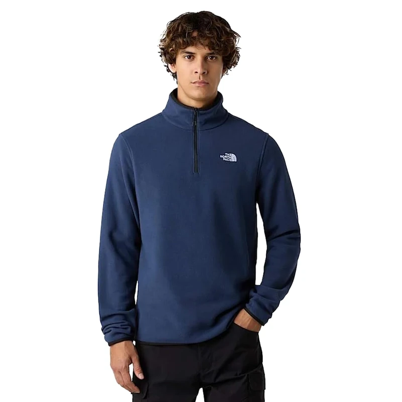The North Face Men's Glacier Fleece 1/4 Zip Sweatshirt, Summit Navy, XXL
