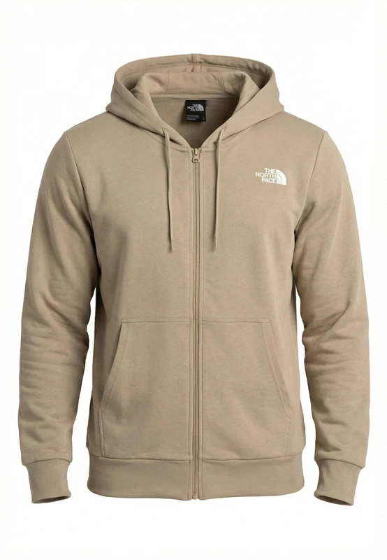 The North Face Men's Simple Dome Light Regular Full Zip Hoo Jacket, Stone Slab, L