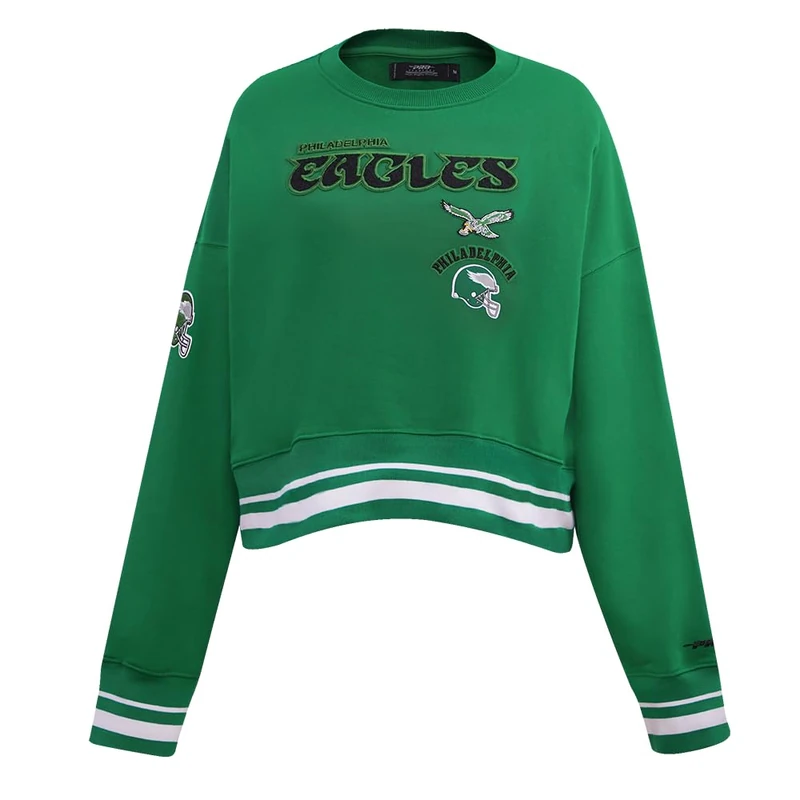Pro Standard Womens NFL Philadelphia Eagles Retro Classics Crewneck Sweatshirt Kelly Green L