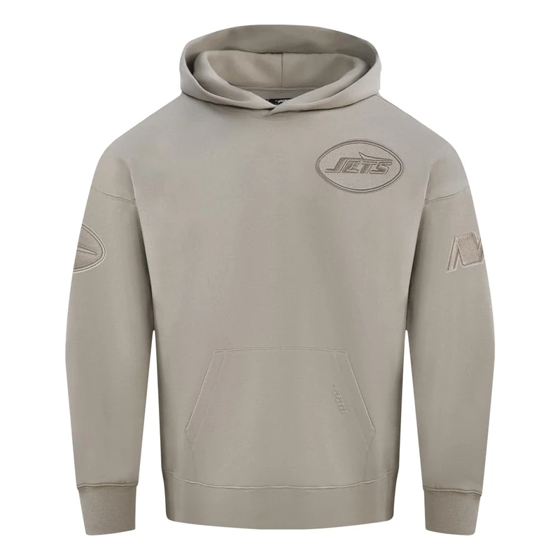 Pro Standard Mens NFL New York Jets Neutral Pull Over Hoodie Taupe M
