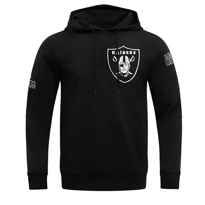 Pro Standard Mens NFL Las Vegas Raiders Classic Chenille Pull Over Hoodie Black 2Xl