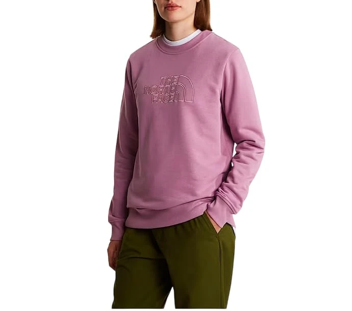 The North Face Women's Drew Peak Light Regular Crew Sweatshirt, Hushed Lavender/Metal P, M