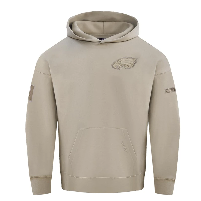 Pro Standard Mens NFL Philadelphia Eagles Neutral Pull Over Hoodie Taupe 3Xl