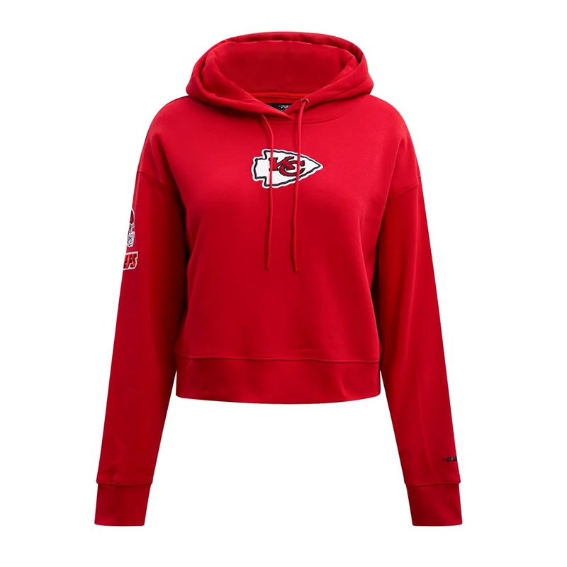 Pro Standard Womens NFL San Francisco 49Ers Classic Chenille Cropped Pullover Hoodie Red L