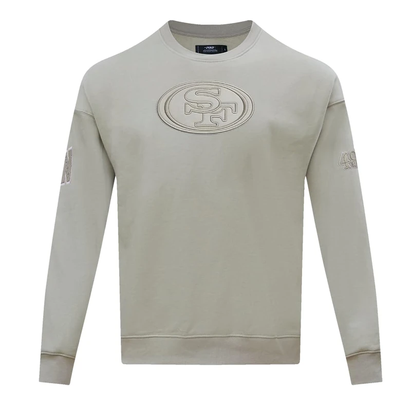 Pro Standard Mens NFL San Francisco 49Ers Neutral Crewneck Sweatshirt Taupe S - Image 1