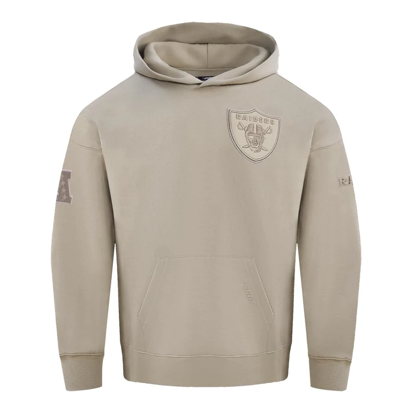 Pro Standard Mens NFL Las Vegas Raiders Neutral Pull Over Hoodie Taupe L