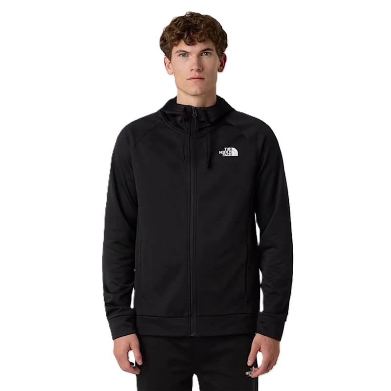 The North Face Men's Reaxion 2.0 Hooded Full Zip Jacket, Tnf Black Heather, XXL - Image 1