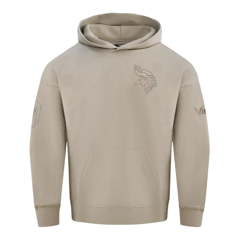 Pro Standard Mens NFL Minnesota Vikings Neutral Pull Over Hoodie Taupe L