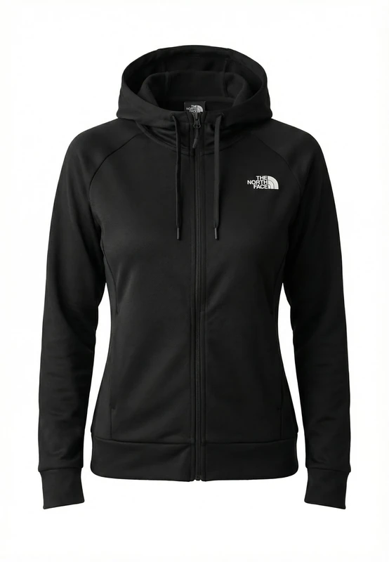 The North Face Women's Reaxion 2.0 Hooded Full Zip Jacket, Tnf Black Heather, L