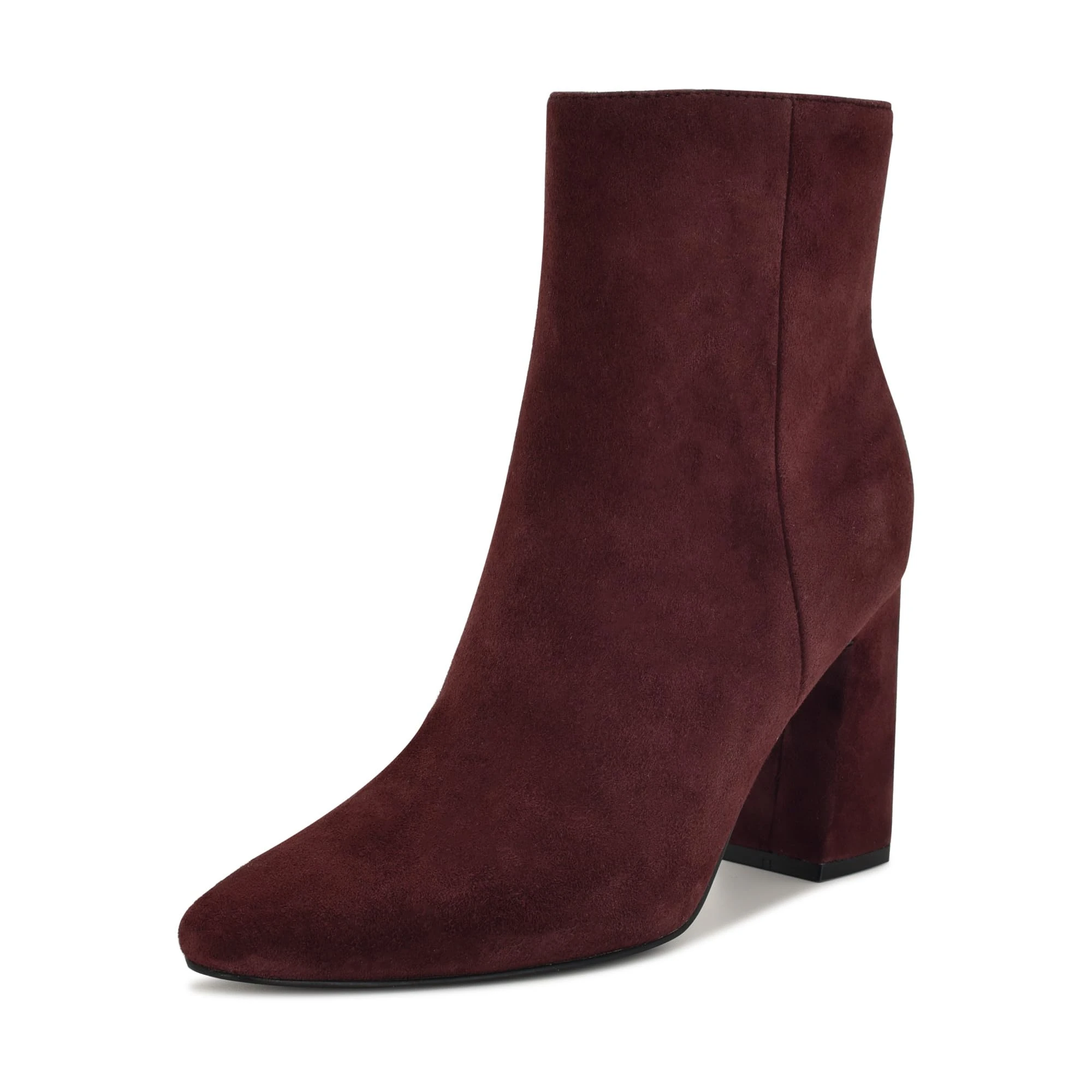 Nine West Women's Reraye Ankle Boot, Dark Red Suede 600, 4 UK