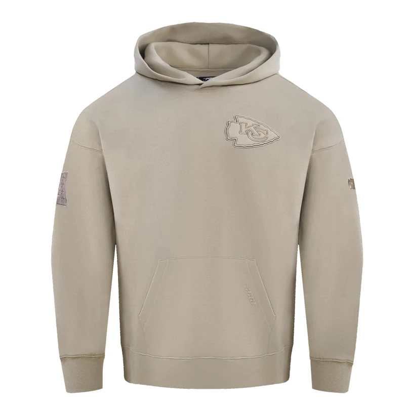 Pro Standard Mens NFL Kansas City Chiefs Neutral Pull Over Hoodie Taupe M