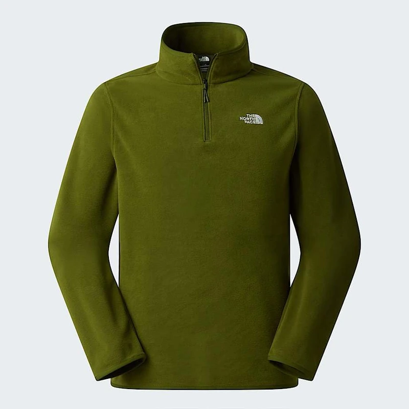 The North Face Men's Glacier Fleece 1/4 Zip Sweatshirt, Woodland Green, XXL