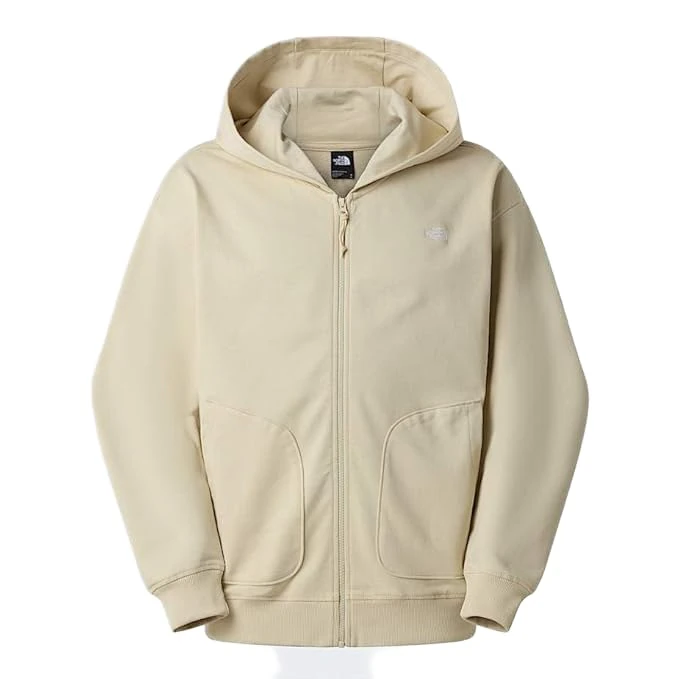 The North Face Unisex Essential Oversize Full Zip Hoodie Jacket, Desert Stone, XL