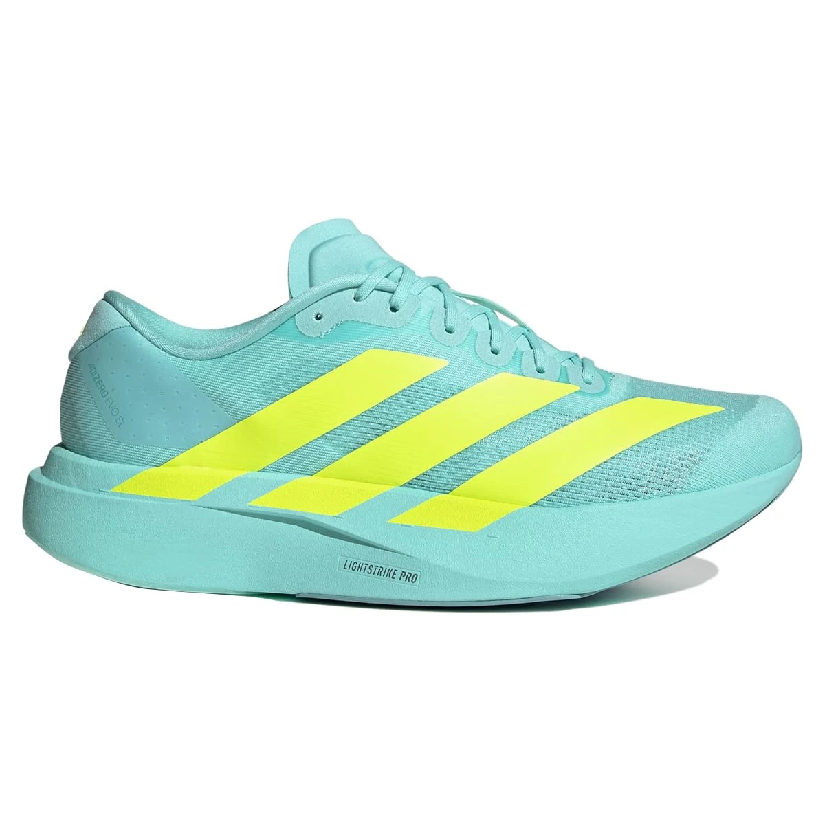 adidas Adizero EVO SL Shoes Mens Road Running Flash Aqua 9 UK