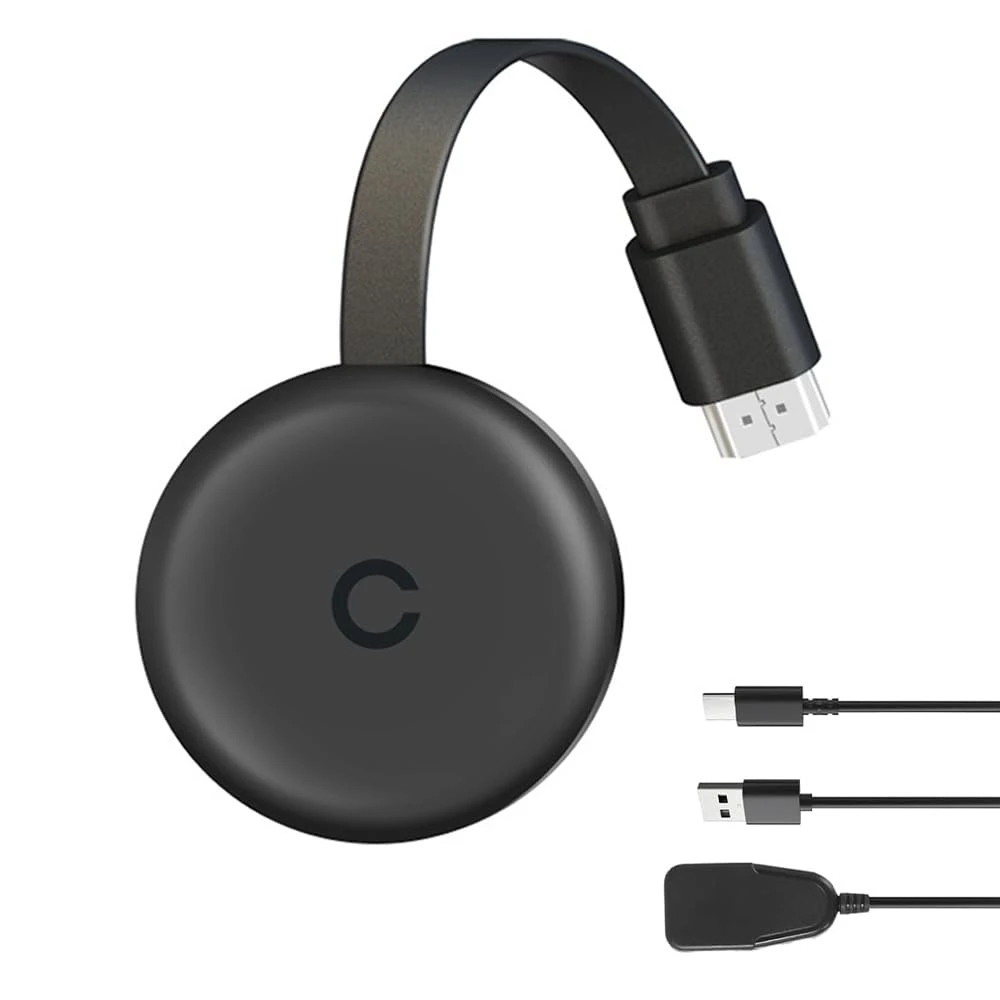 SGZIOO Chromecast Device for TV, 1080P Portable Chrome Cast, 2.4/5GHz Miracast Dongle, for Window, Mac, Android, iOS, Miracast, DLNA, Airplay, HDTV, Monitor, Projector, Smartphone, Laptop, PC, iPad